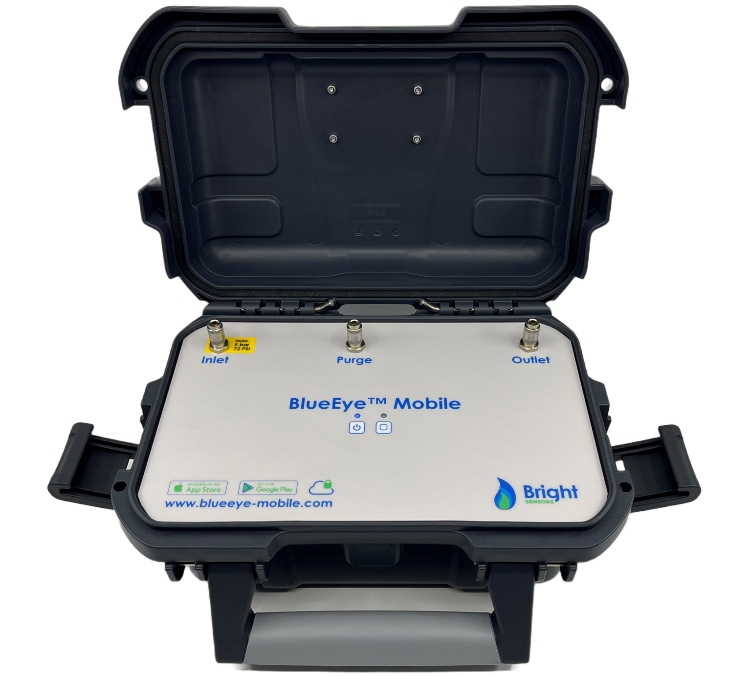 Equipamentos - BLUE EYE MOBILE - Analisador portátil de gás online para medição contínua de parâmetros de gases combustíveis